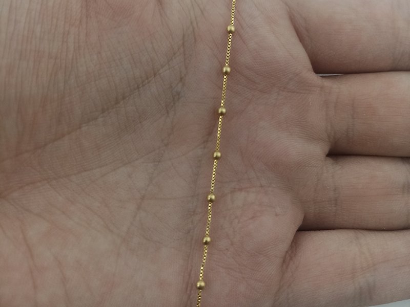 Corrente Veneziana 0.6mm Com Bolinha 2,5mm