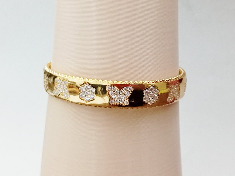 Bracelete Borboletas Com Zirconia