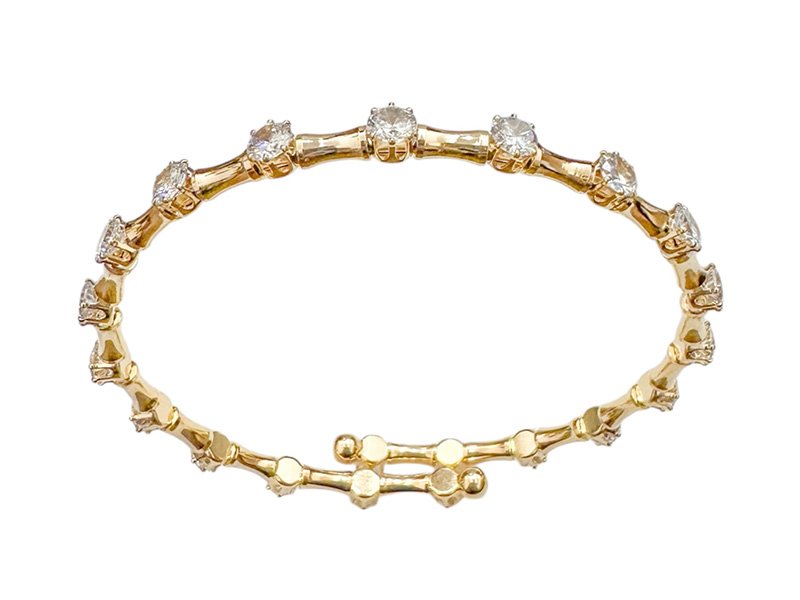 G BRUTOS - Bracelete Zirconia Com Tubinhos Ossinho